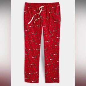 Vineyard Vines Festive Red Pajama Bottoms with Tree Pattern